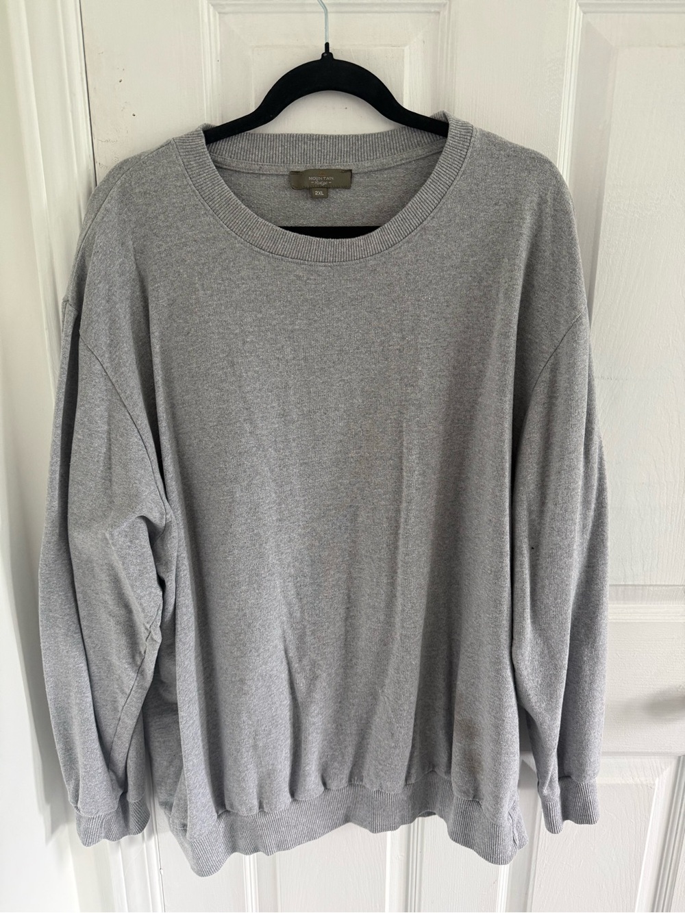 Men's Relaxed Crew Sweatshirt in Gray by Unknown Brand
